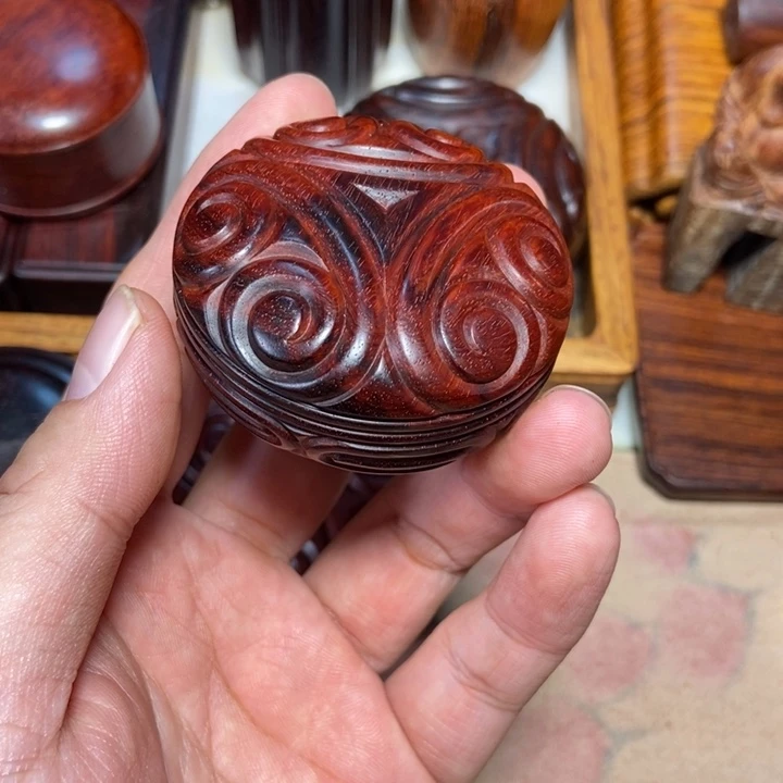 檀香紫檀（小叶紫檀）如意香盒