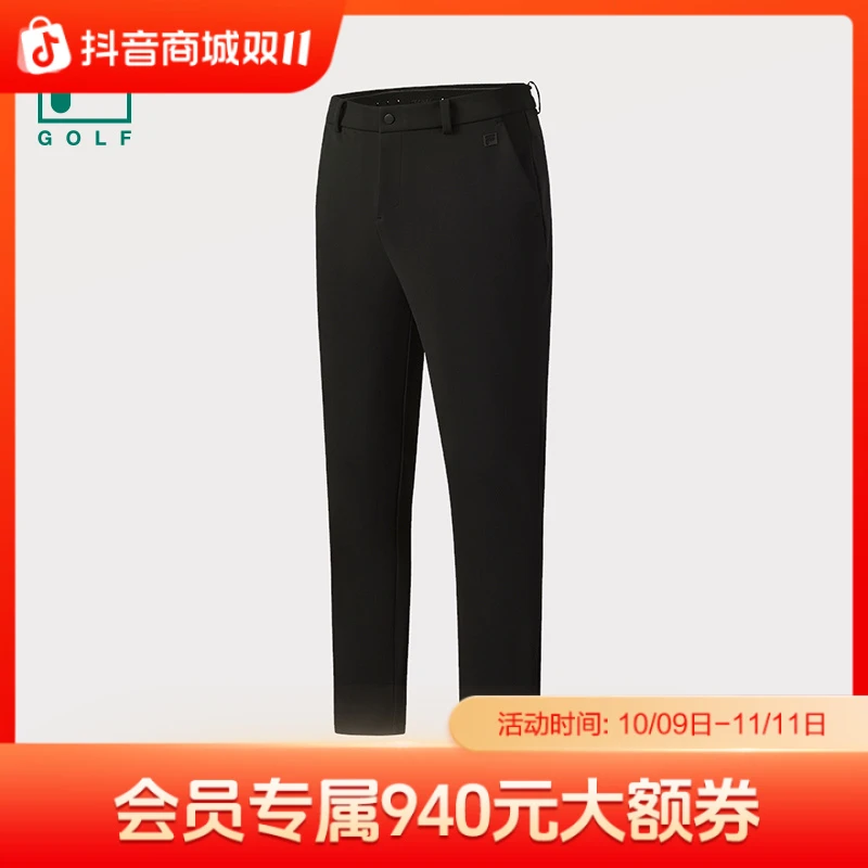 Fila/斐乐男高尔夫长裤【加绒加厚】舒适百搭弹力直筒裤A51M545601F
