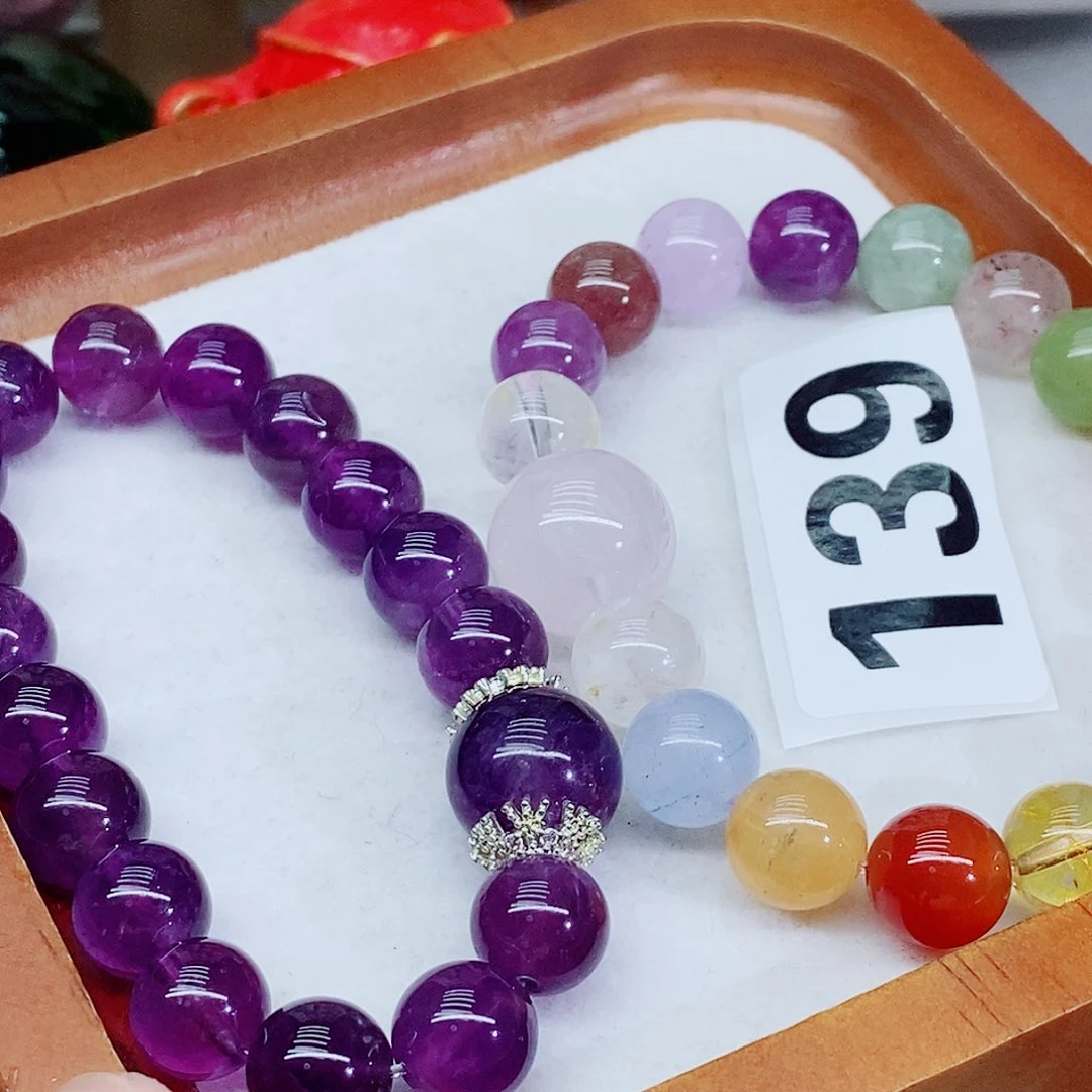 羊***亿水晶手链银S800镀金镶嵌