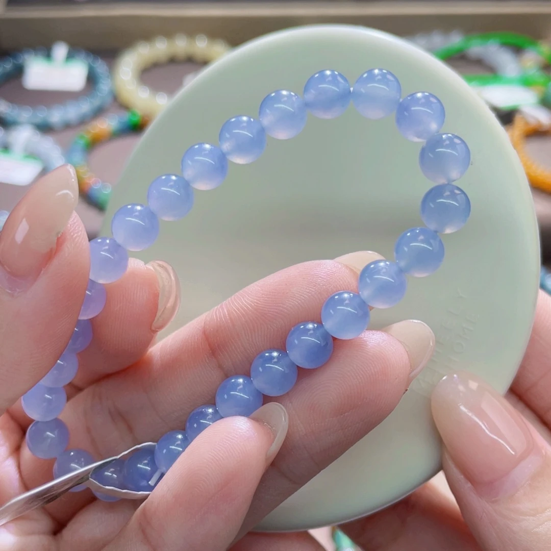 未镶嵌手链翡翠冰胶紫罗兰卡6.7