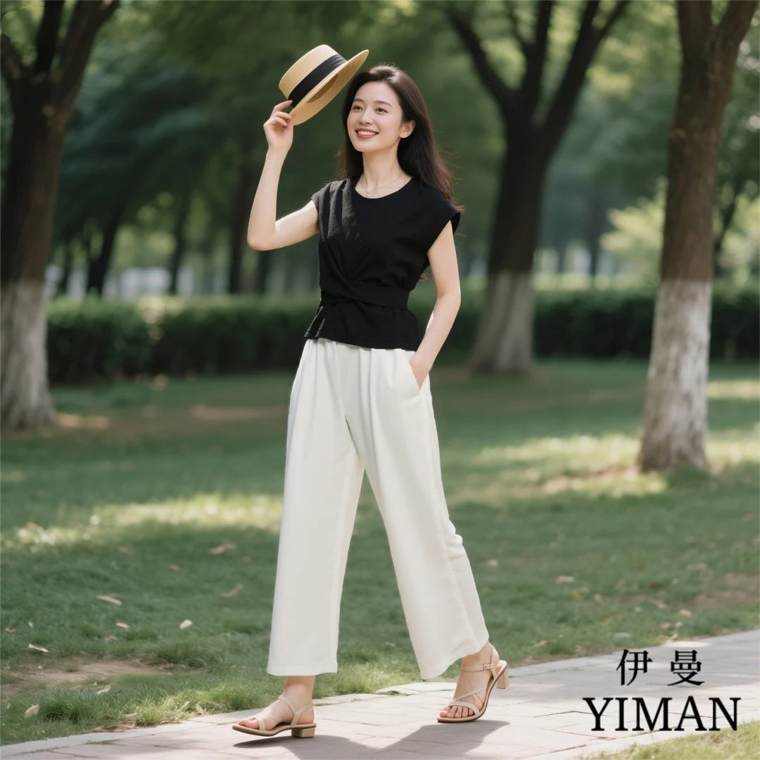 W863休闲风极简风法式轻职风时尚套装女士贝果复古风