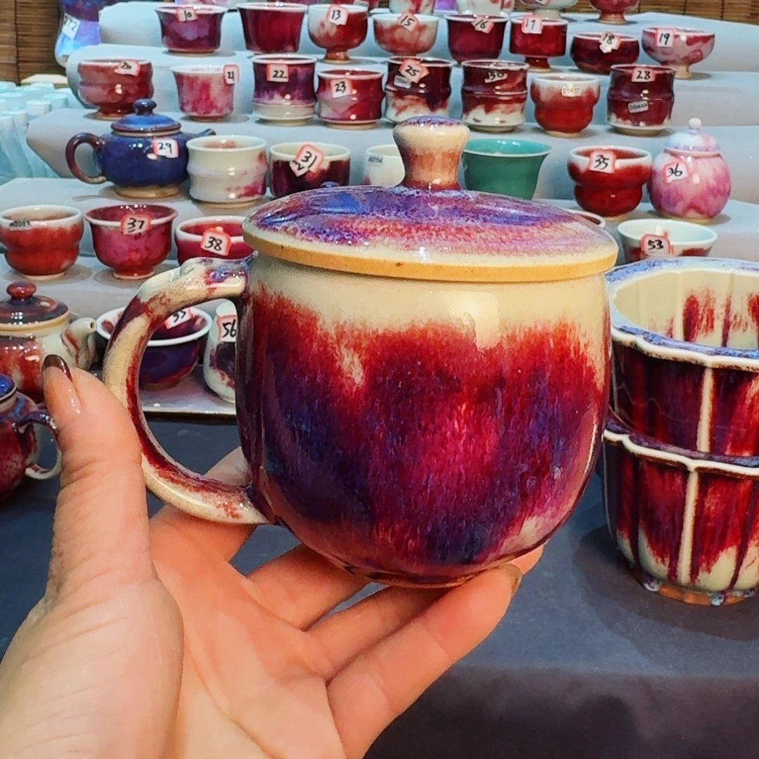 钧瓷主人杯摆件工艺品