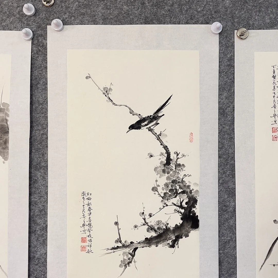 国画花鸟画作品写意