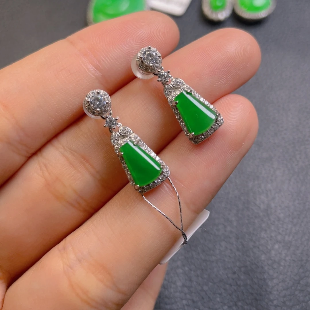 翡翠银S925镶嵌吊坠(不含链)