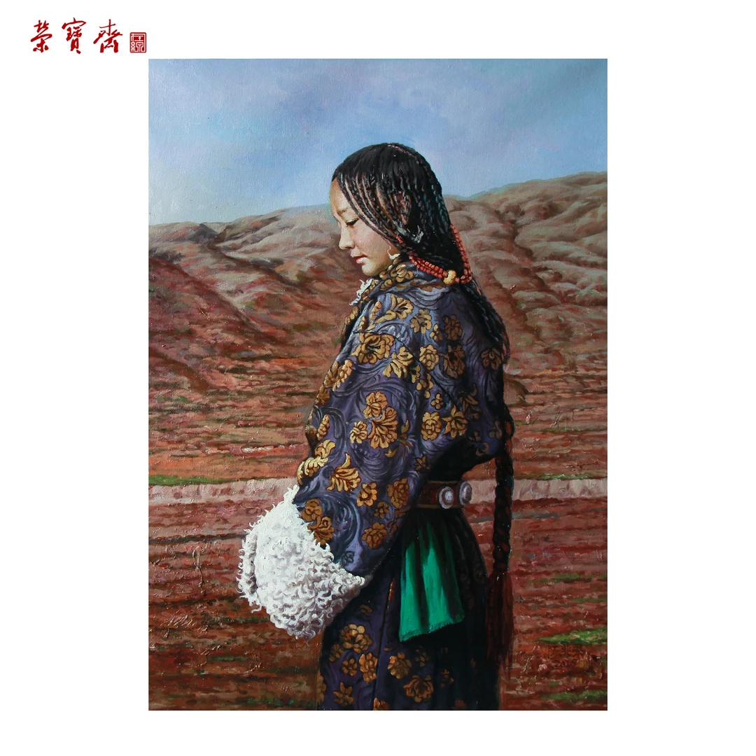 【双节惠礼】-5（F31821）《独处》书画 布面油画 70×50cm