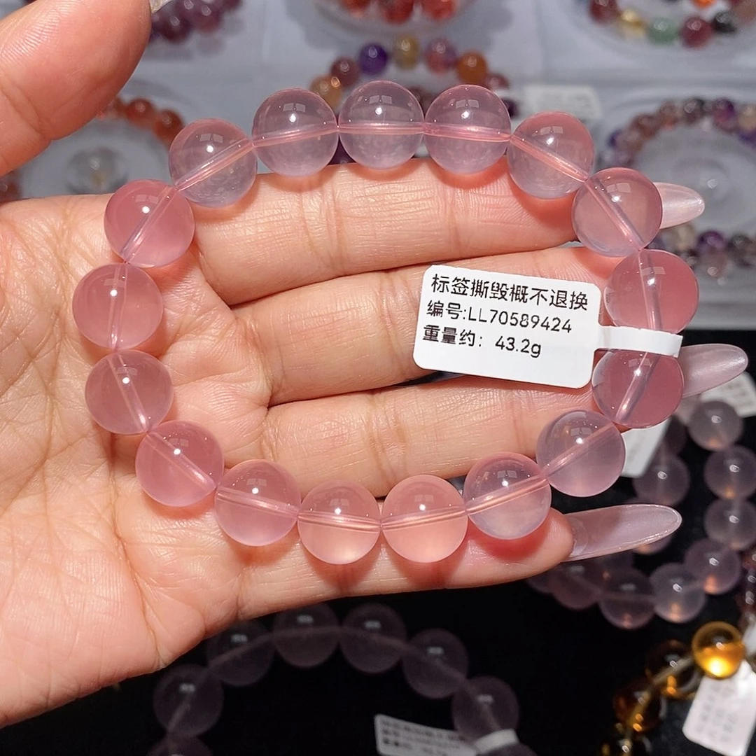 天***盈水晶手链未镶嵌粉水晶