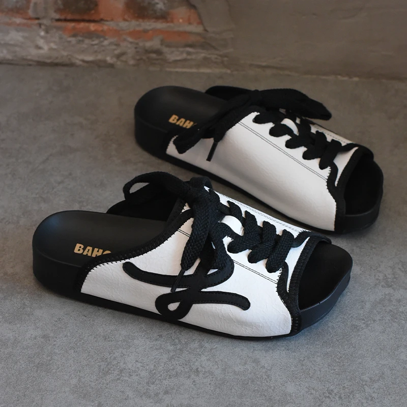 BAHONGLY/栢香妮一字拖鞋女2025夏季新款休闲百搭轻便舒适凉拖鞋