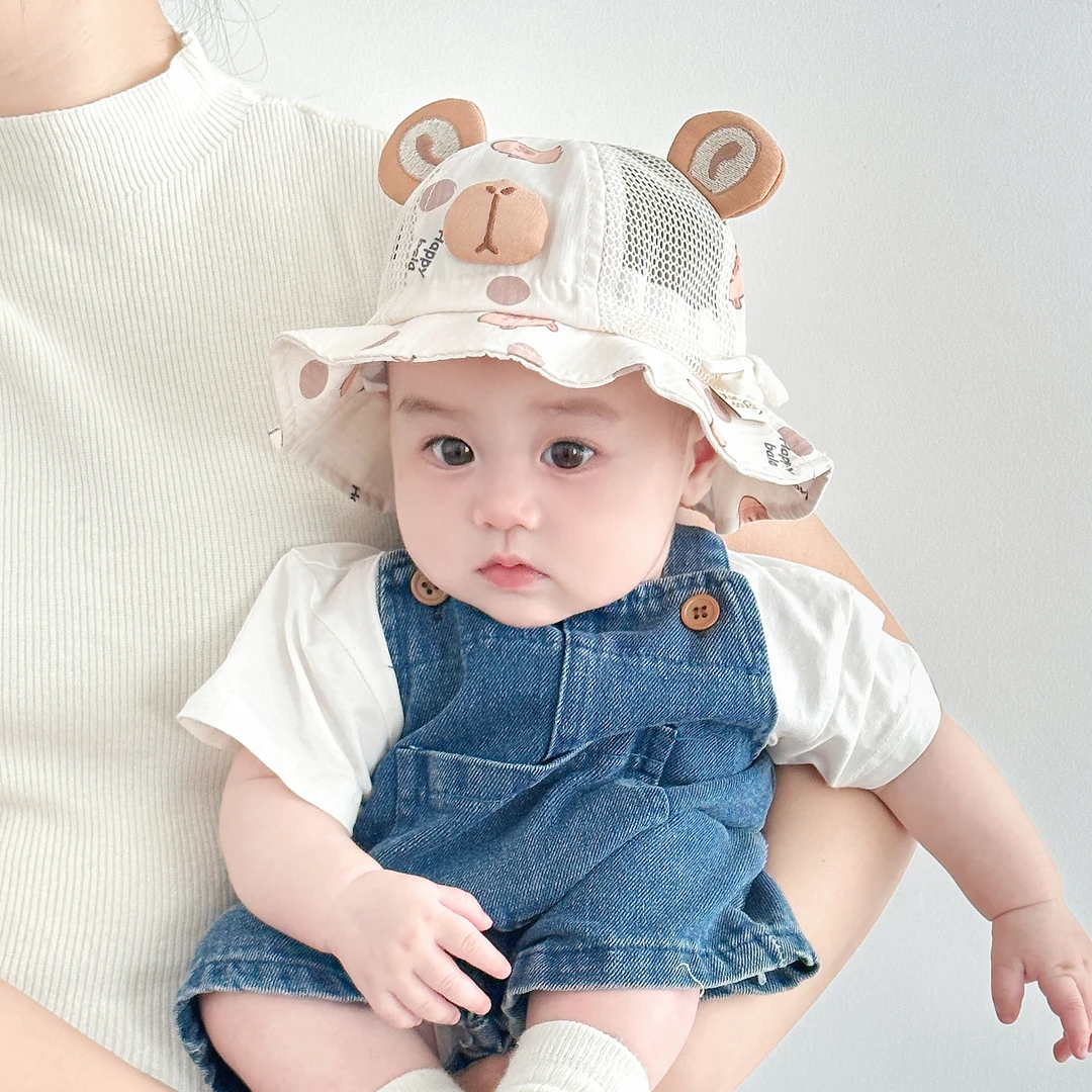 XINGDUOXIONG/星朵熊婴儿帽子夏季宝宝遮阳帽婴幼儿太阳帽渔夫帽