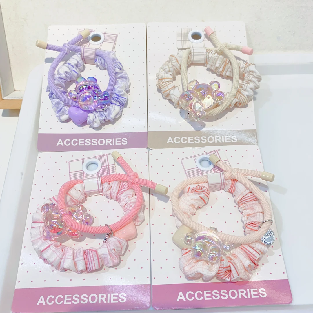 【HY-12191】发四卡 小兔发圈可爱女童儿童配饰发绳发饰