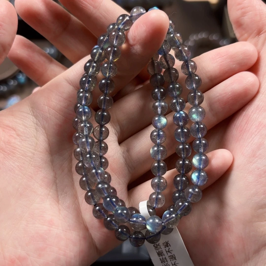 未镶嵌手链长石6.2mm左右