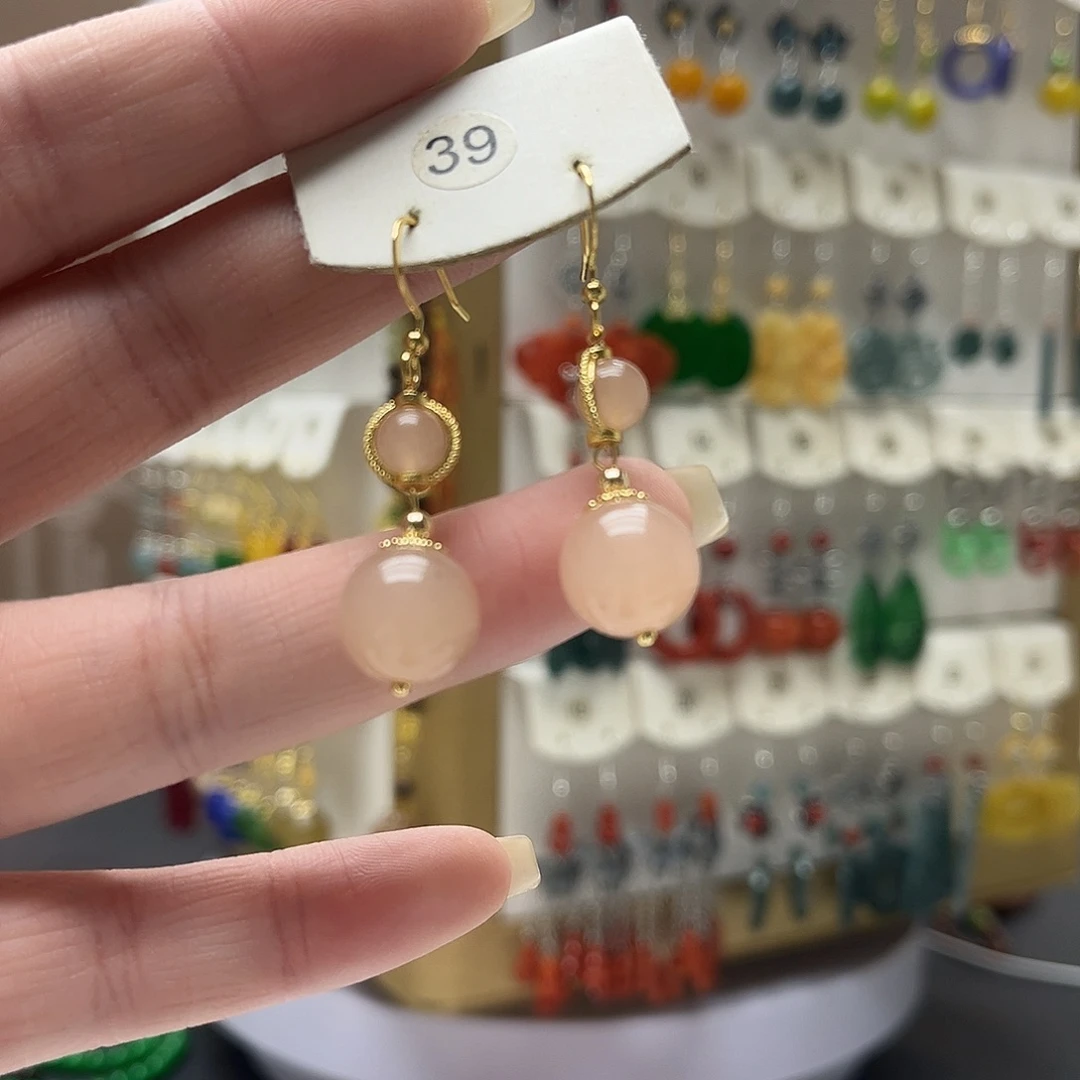 和田玉未镶嵌耳饰