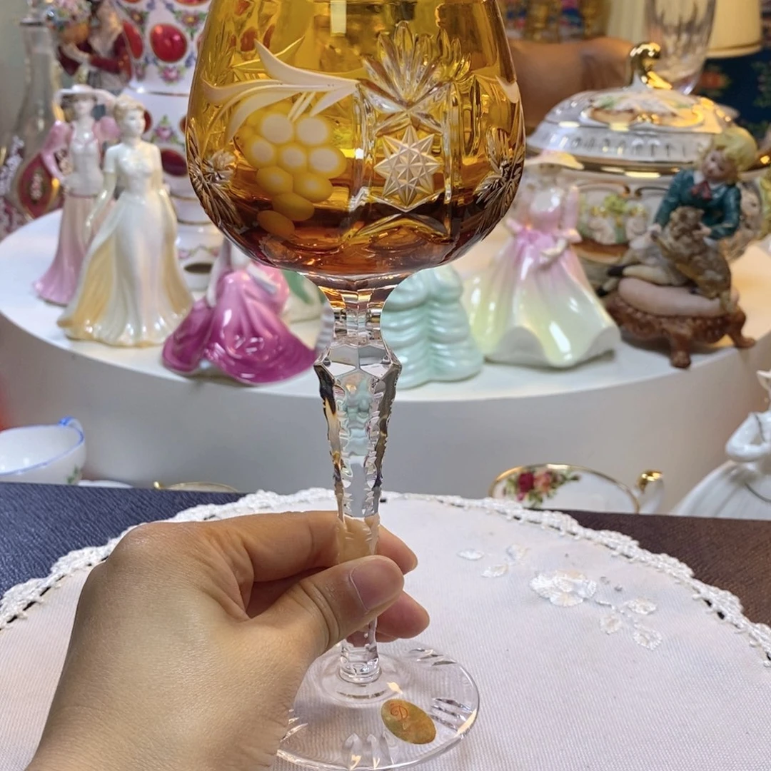 瓷片德累斯顿水晶杯瓷器欧瓷咖啡杯水晶杯