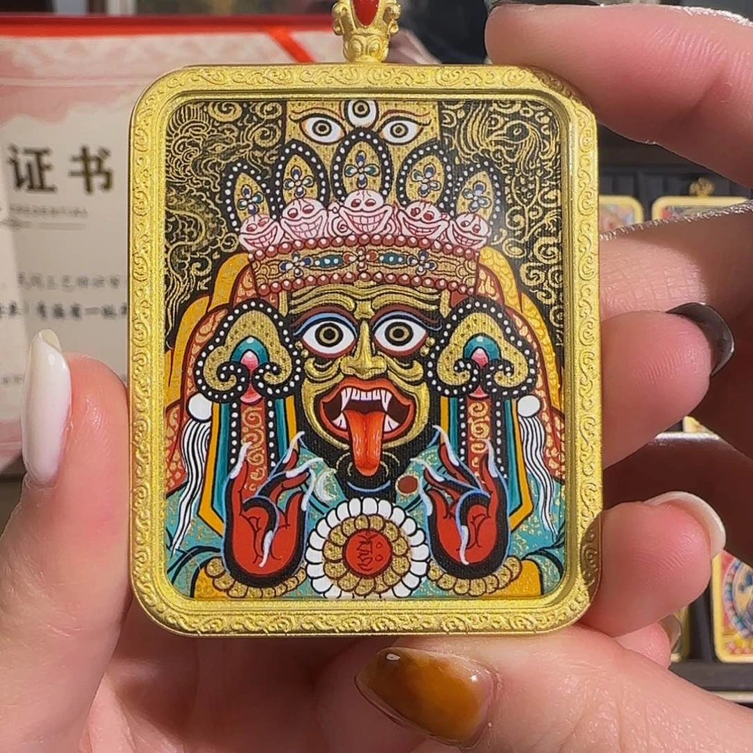装裱画纯手绘天然矿料 扎基 普华东智绘