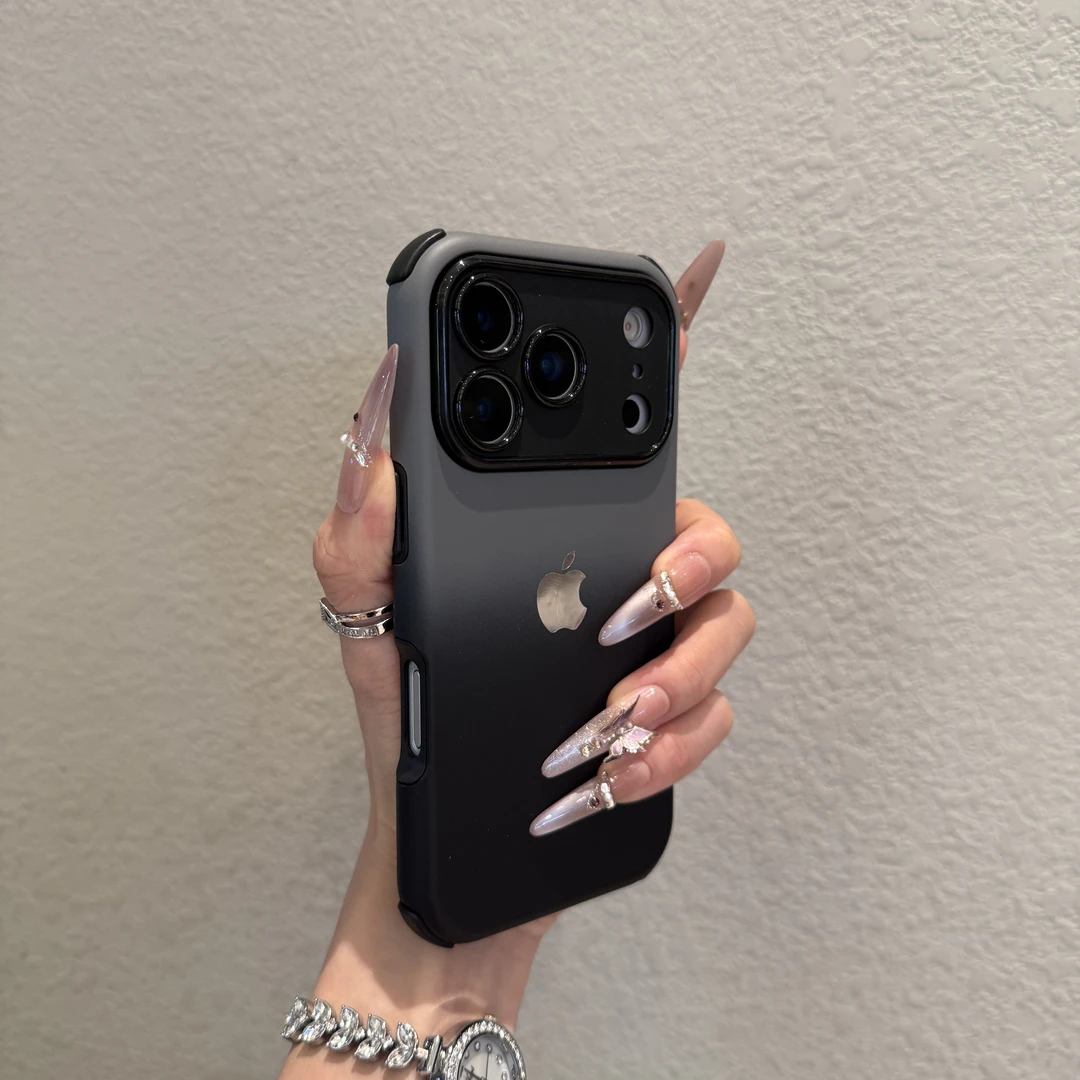 撞色渐变晕染适用苹果17promax手机壳iPhone16全包15防摔14情侣