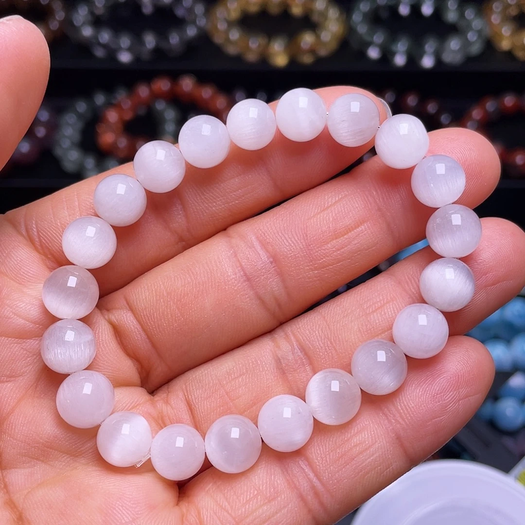 手链未镶嵌水晶白兔毛9+mm