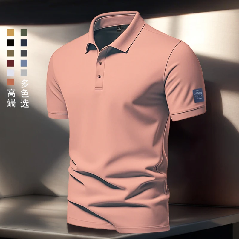 美式T恤复古简约商务 polo衫痞帅多色休闲翻领短袖新款衬衫夏季衫