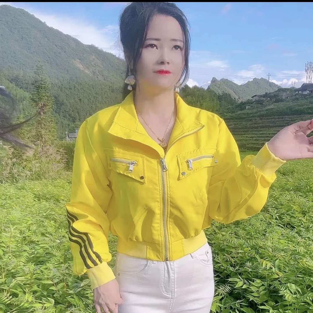 春秋时尚休闲百搭小个子外套 短款