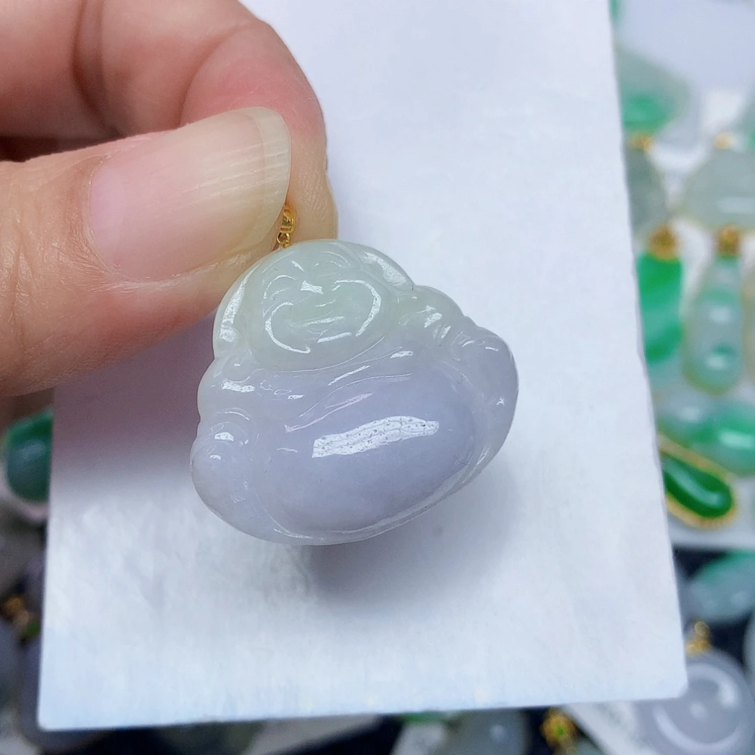 翡翠18K金镶嵌颈饰368995