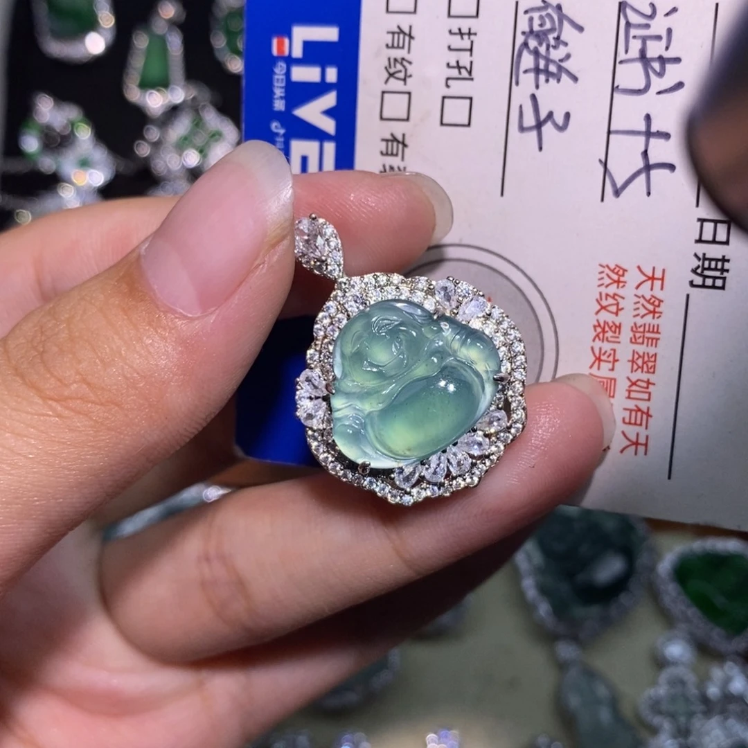 翡翠未镶嵌颈饰天然