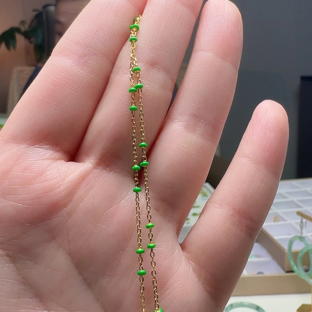 翡翠银S925镶嵌项链多样性发货其一