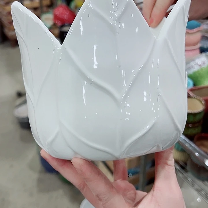 有孔，凑单福利满10元发货陶瓷多肉花盆！