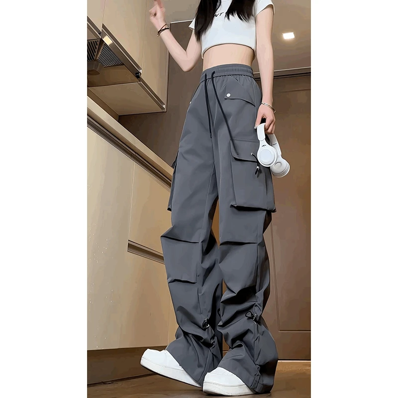 灰色工装裤，实物以直播间为准