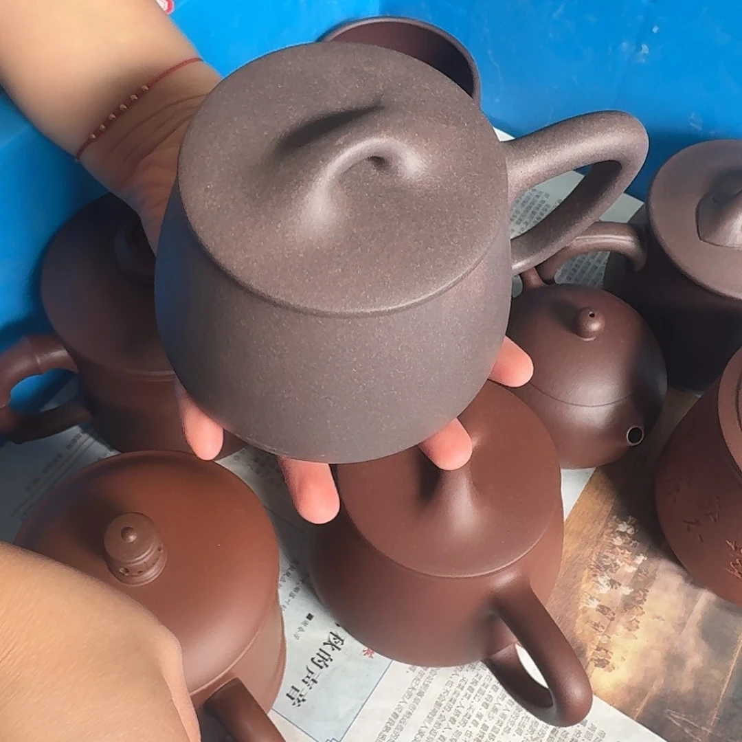 茶杯紫砂封釉大水潭石瓢