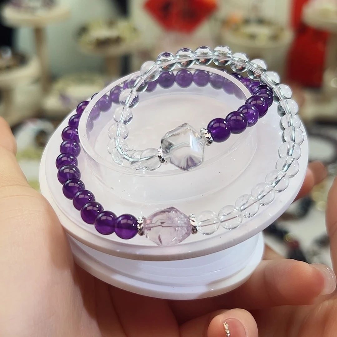 水晶手链未镶嵌紫水晶6m m