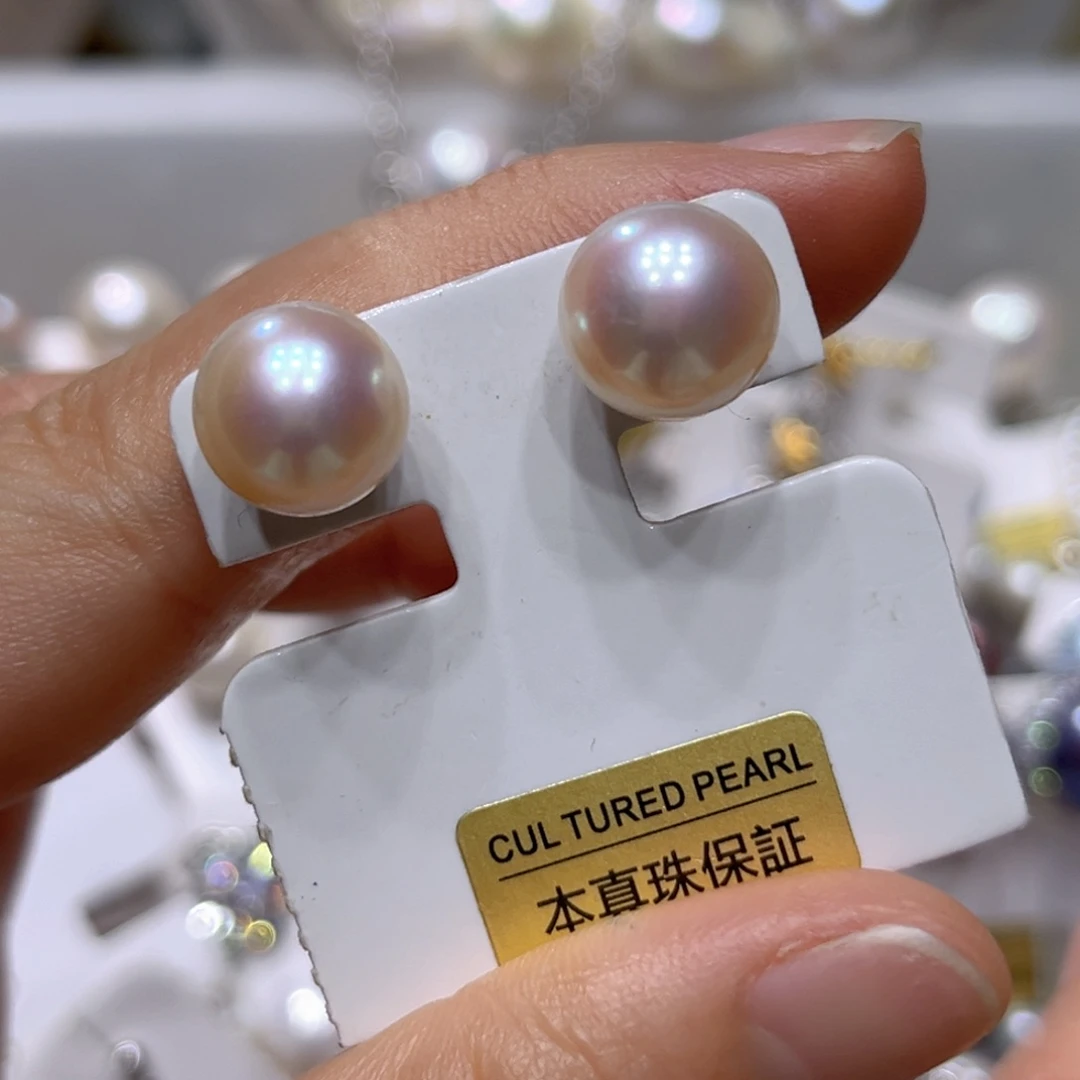 未镶嵌淡水珍珠耳钉