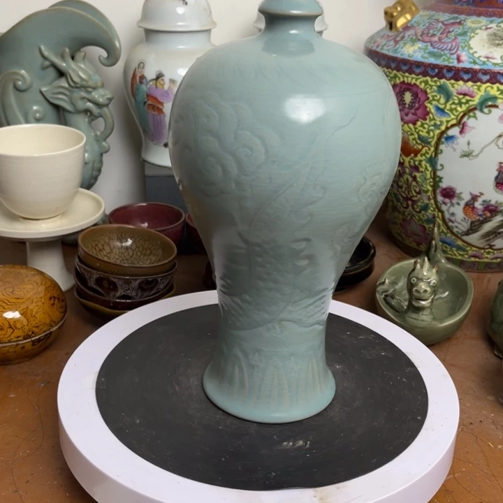 紫砂花瓶瓷器瓷器