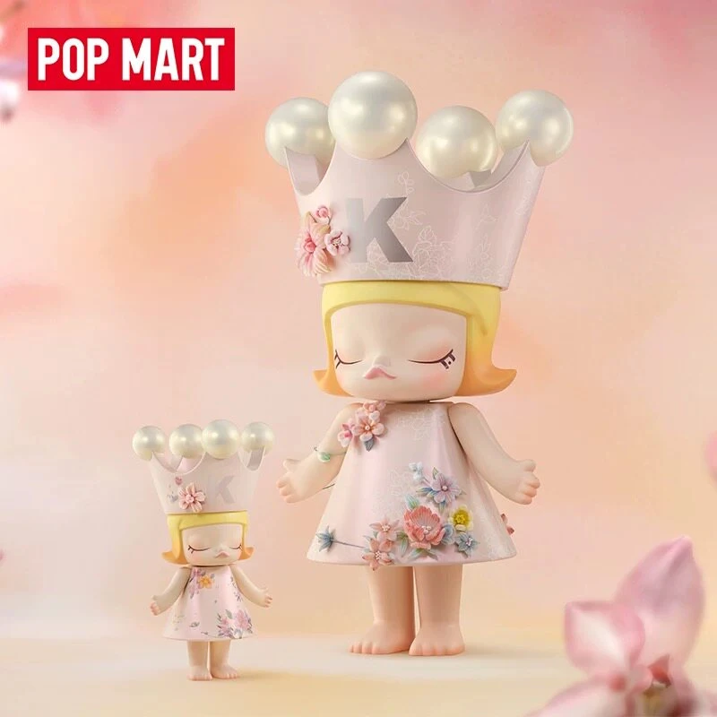 POP MART/泡泡玛特MOLLY漫缦花落·绒花公主400%潮玩摆件手办