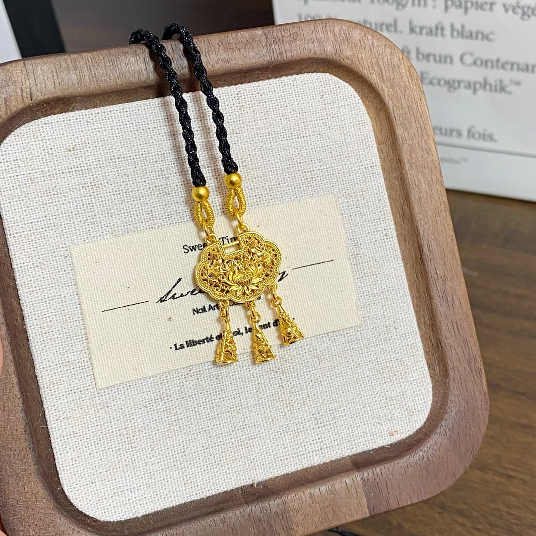 铜合金吊坠 铜合金平安锁小号吊坠项链25——48