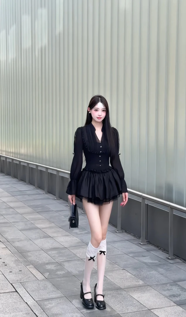 【精选优品】纯欲风辣妹性感蕾丝显瘦时尚套装251498