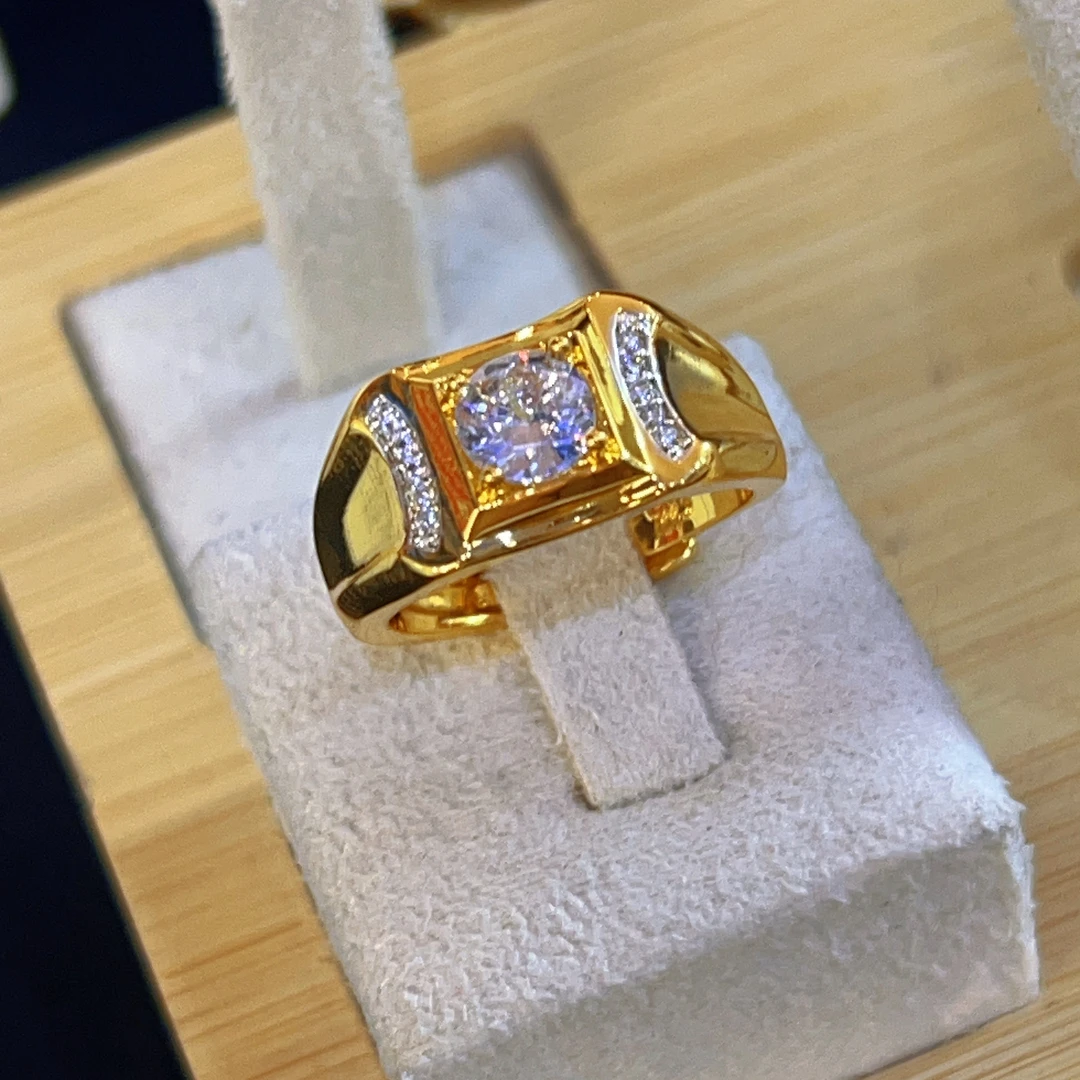 铜合金锆石戒指 哈尼西牧时尚百搭戒指#0008508