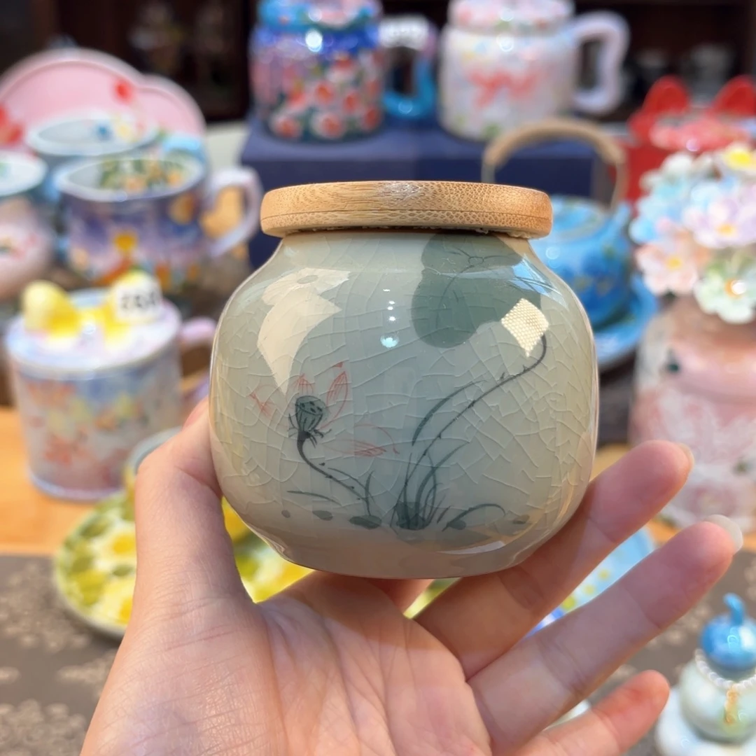 景德镇手绘高温釉下彩陶瓷茶具