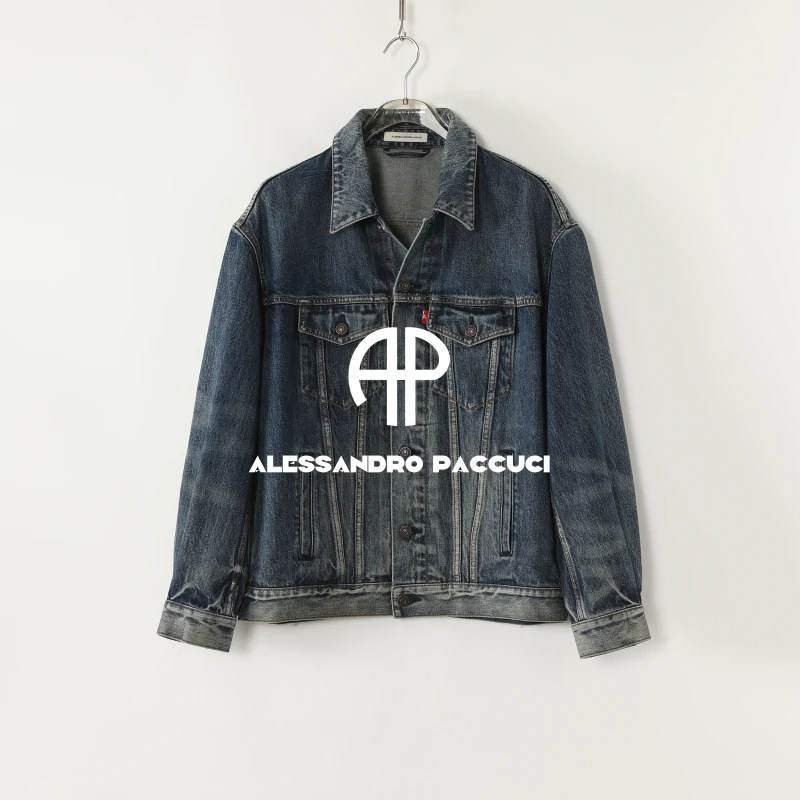 AP洛哥53059NW【经典记忆】全棉翻领基础款复古时尚休闲牛仔外套