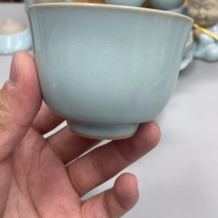 瓷琴天青色赵琳老师铃铛杯