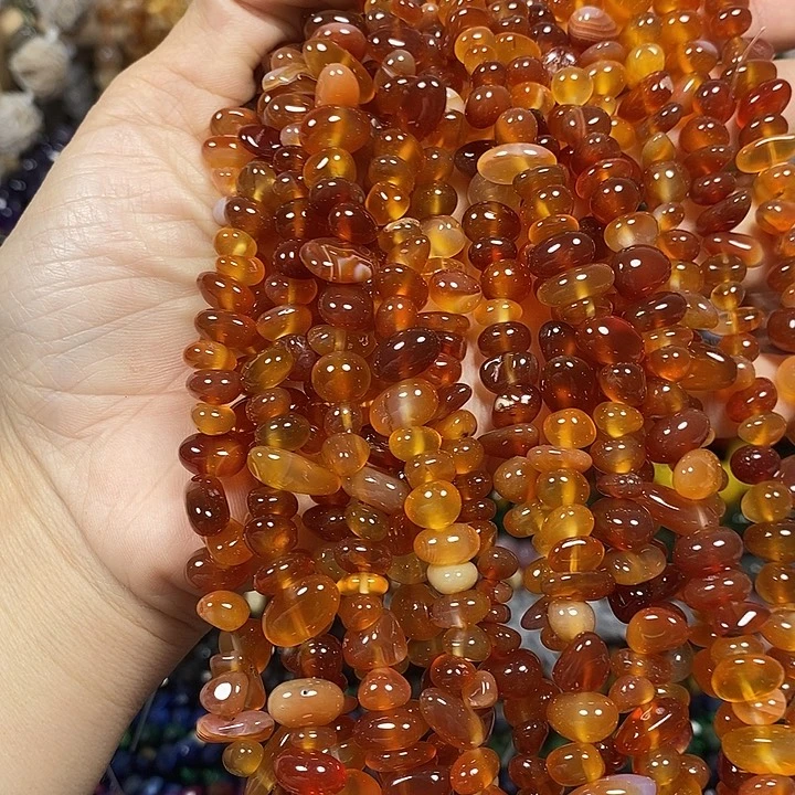 玛瑙/玉髓未镶嵌珠宝半成品玛瑙绕手4圈