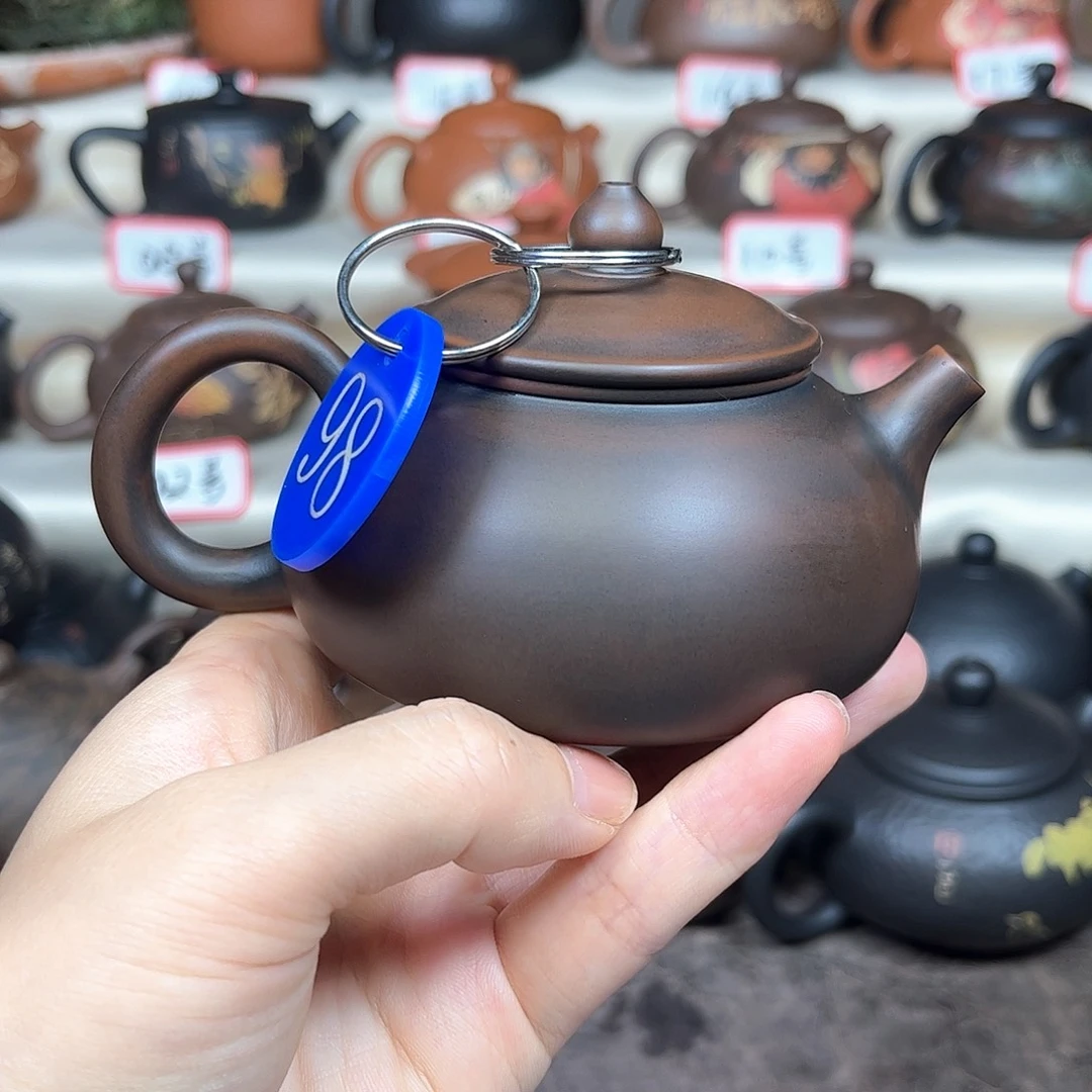 170毫升纯手工古铜色寒江壶