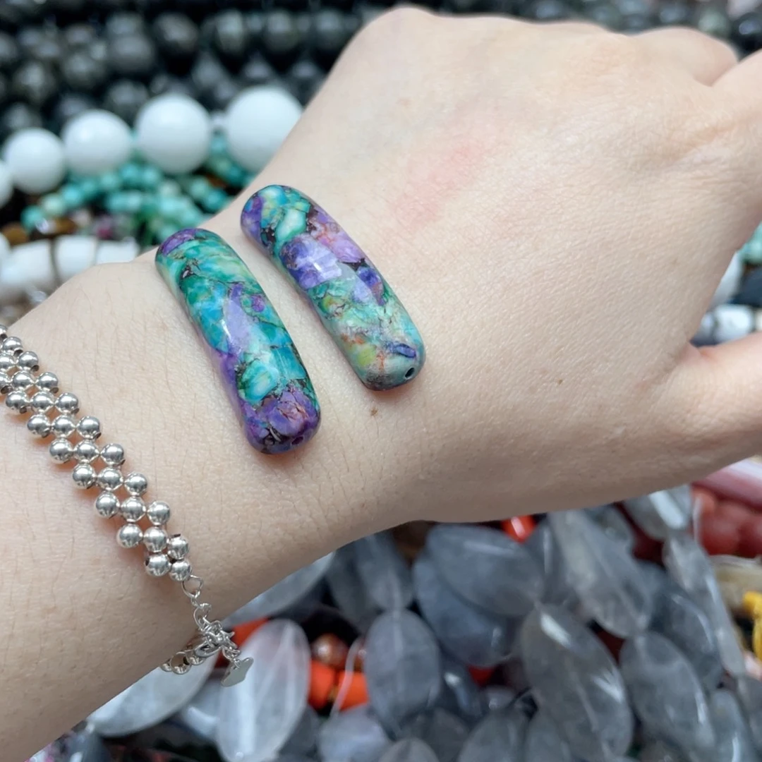 玛瑙/玉髓合金珠宝半成品一个帝王石弯管