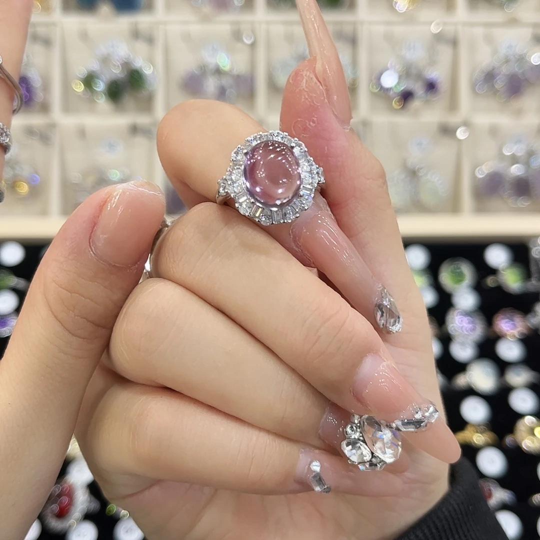 魚****紫晶戒指银S925镶嵌