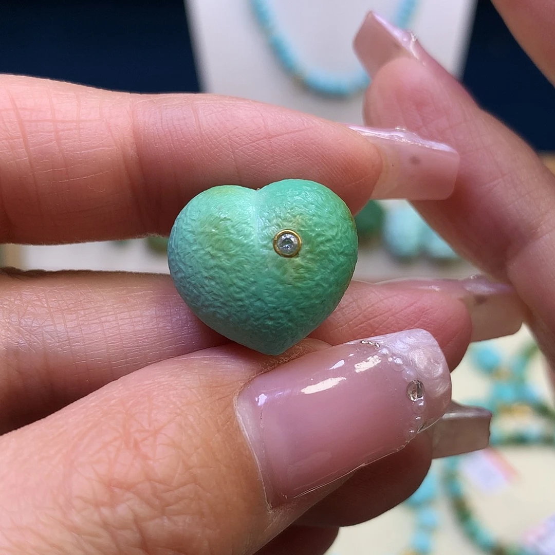 绿松石未镶嵌爱心
