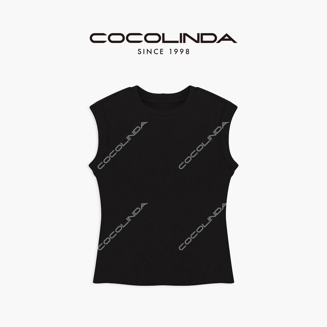 COCOLINDA |  简约休闲坎袖打底背心T2911