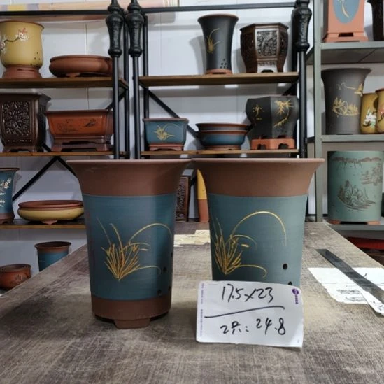 紫砂花盆库存尾货清仓