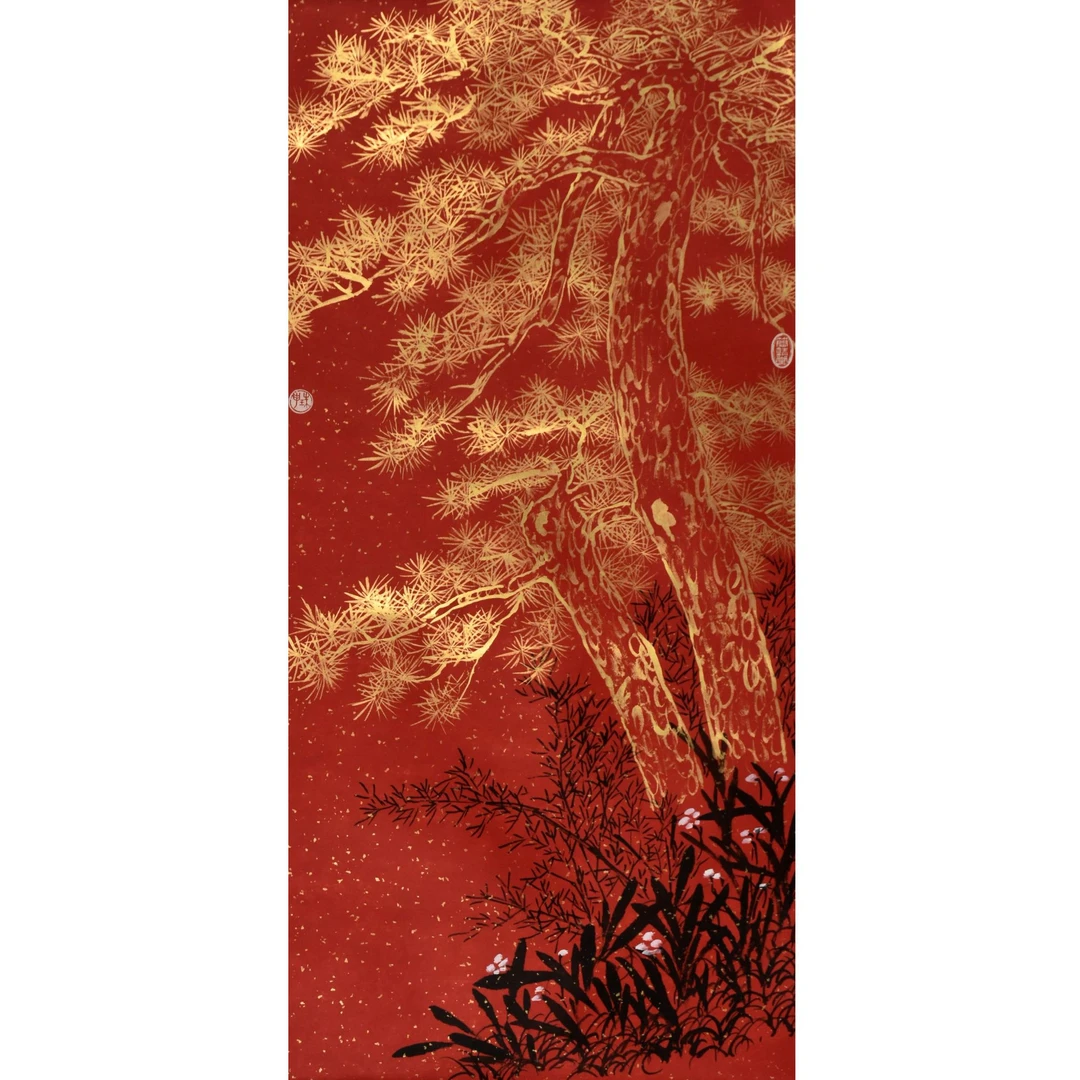 HM10095 三友图 101×51 纸本立轴 4.6平尺