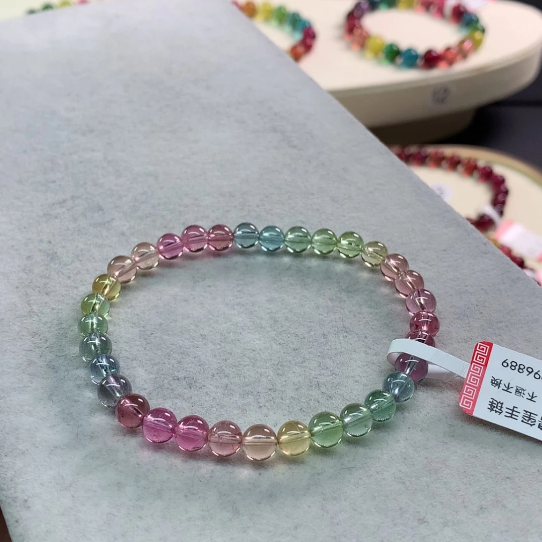 【闪购商品】手链未镶嵌碧玺F****.碧玺荧光人鱼单圈5.8