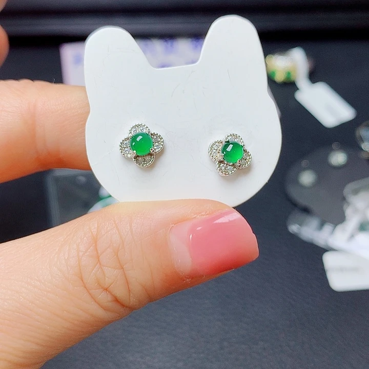 银S925镶嵌戒指翡翠