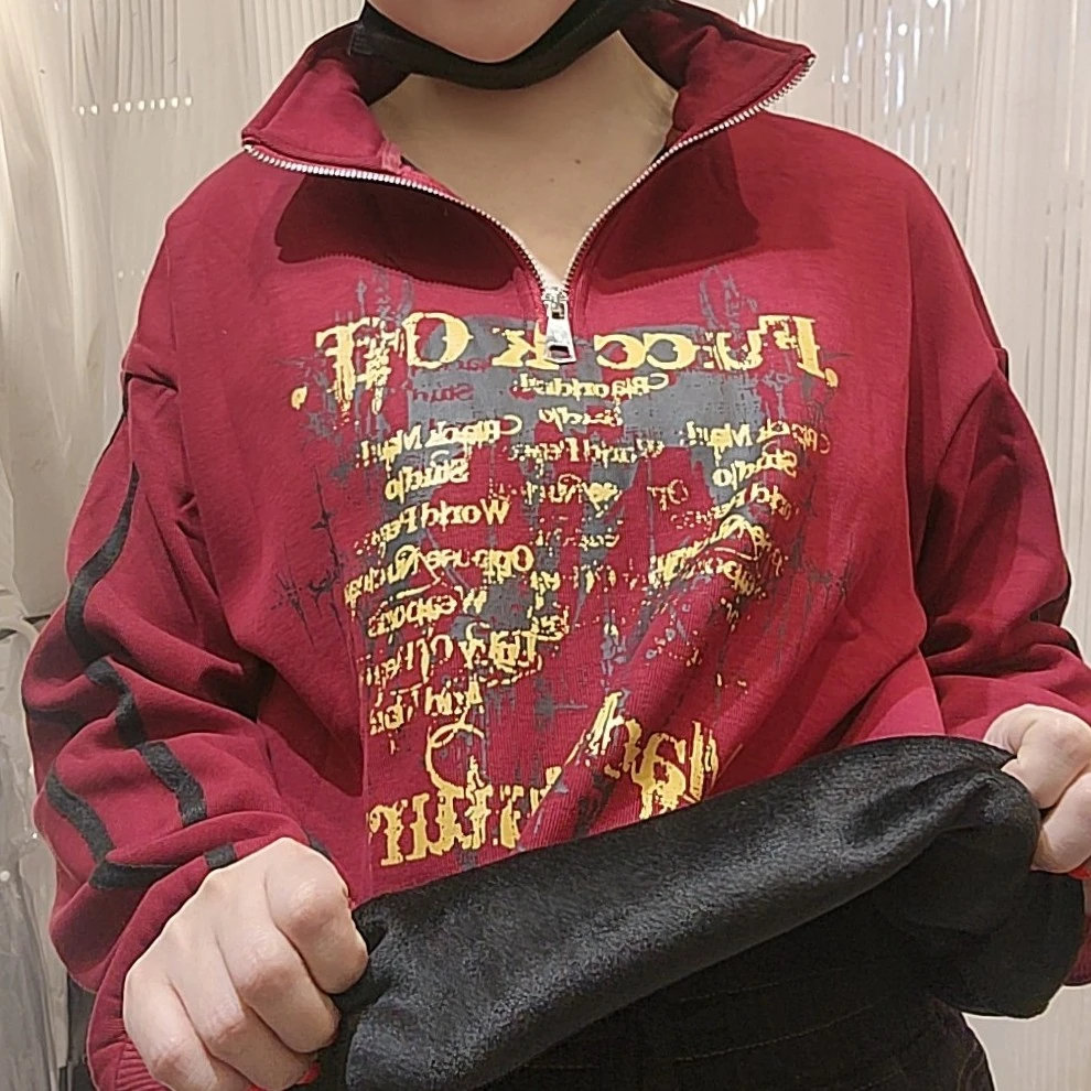 年货备战加绒立领卫衣可单穿可打底