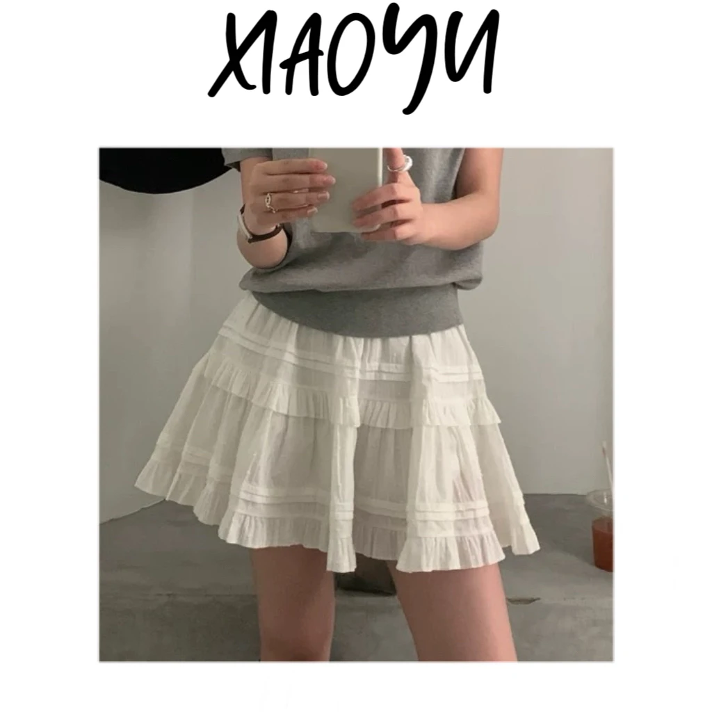 【花边小短裙】韩系设计款百搭百褶小伞裙显瘦A字短裙遮肉女