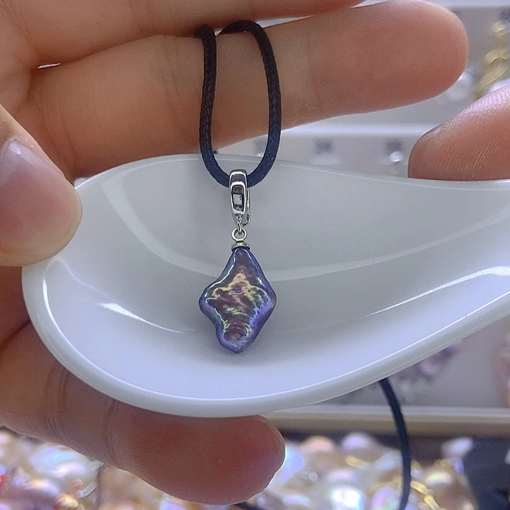 淡水珍珠银S925镶嵌颈饰42